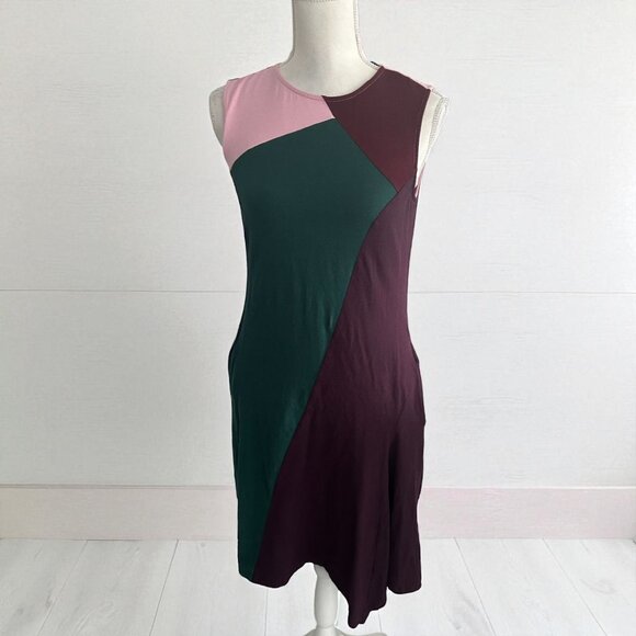 eSHAKTI Multicolor Colorblock A Line Dress Size 2 - Picture 1 of 5